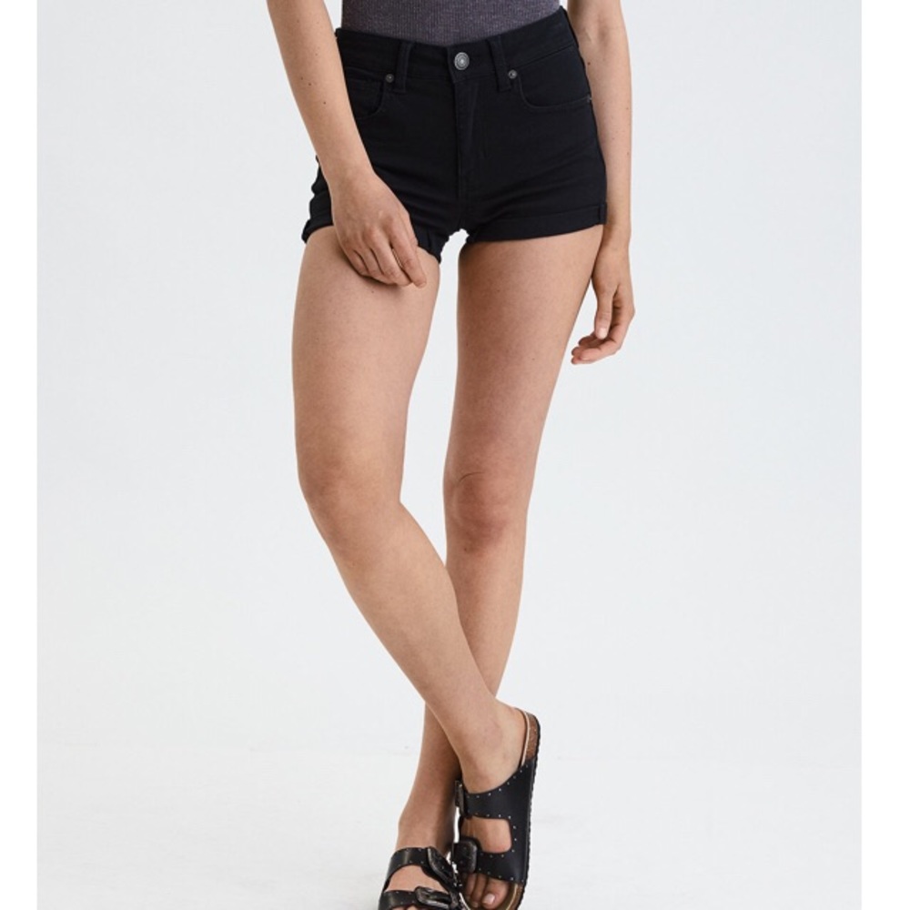 Black American eagle high wasted shorts